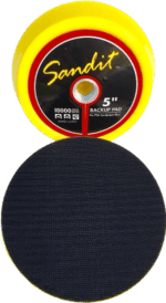 5-inch Velcro sand pad for back support in woodworking and crafting applications.
