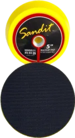 5-inch Velcro sand pad for back support in woodworking and crafting applications.