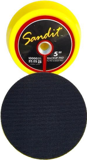 5-inch Velcro sand pad for back support in woodworking and crafting applications.