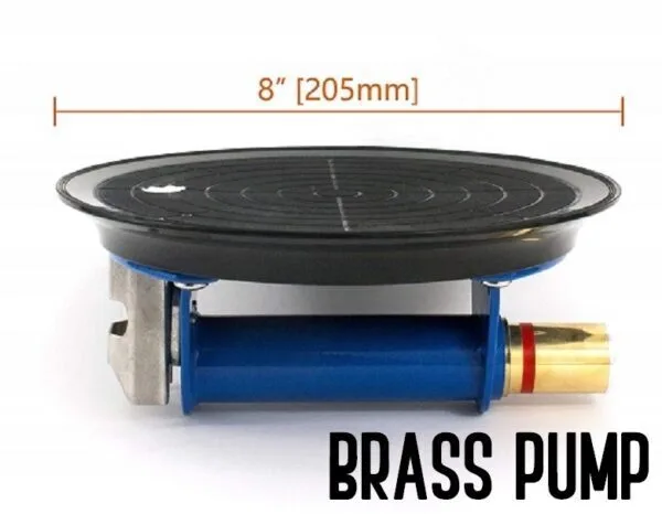 8-inch metal vacuum suction cup for granite lifting and handling.