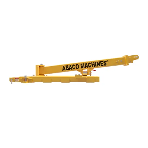 Abaco-Swing-Arm-Forklift-Boom Yellow Abaco swing arm forklift boom for efficient material handling and construction tasks.