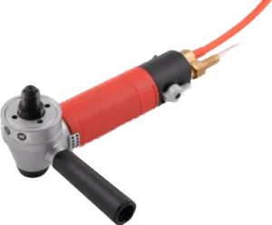 Granite air polisher with side exhaust for efficient stone polishing and finishing.