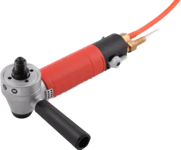 Granite air polisher with side exhaust for efficient stone polishing and finishing.