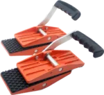 Single handle carry clamps for glass, stone, and porcelain lifting.