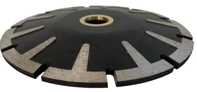 Segmented concave blade for precise cutting and enhanced performance in various applications.
