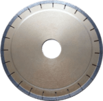 Crystallized glass bridge saw blade for precise cutting and finishing of glass surfaces.