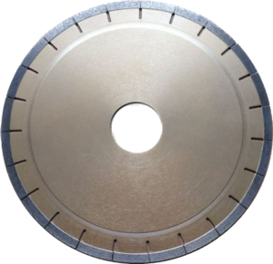 Crystallized glass bridge saw blade for precise cutting and finishing of glass surfaces.
