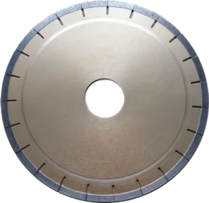 Crystallized glass bridge saw blade for precise cutting and finishing of glass surfaces.
