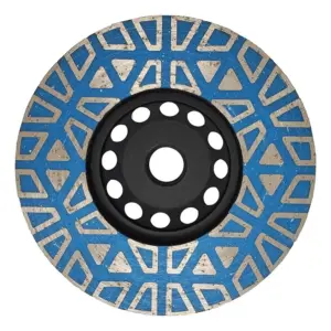 Coarse diamond resin cup wheel for pine cone grinding, 4-inch durable tool.