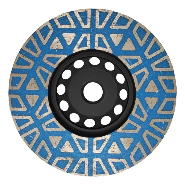 Coarse diamond resin cup wheel for pine cone grinding, 4-inch durable tool.