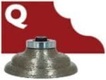 High-quality diamond router bit for cove and ogee edges in granite and quartz.