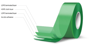 Woven cloth substrate for g-tape, ideal for crafting and industrial applications.
