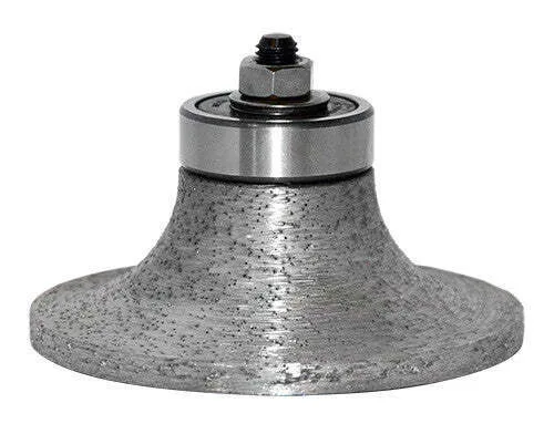 Durable half bullnose diamond router bit for precision woodworking and shaping projects.