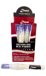 Duro metal tip paint marker in a white box for precise marking and art projects.