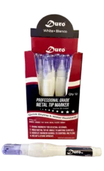 metal_tip_paint_marker_duro_white_box.png Duro metal tip paint marker in a white box for precise marking and art projects.