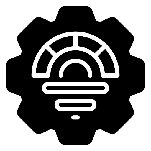 Performance icon representing efficiency and speed in optimized workflows.