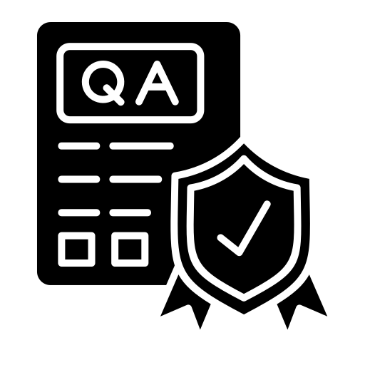 Quality assurance icon representing quality control and assurance processes in business.