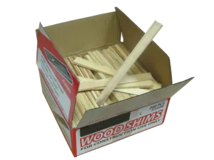 Open shims for precise alignment and support in construction and DIY projects.