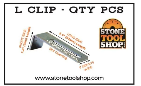 Undermount sink clip bracket for secure installation and support.