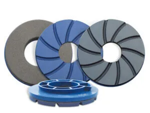 Diamond polish pad for flat surfaces, ideal for achieving a smooth finish.