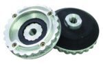 Aluminum snail lock back pad for enhanced security and durability in locking mechanisms.