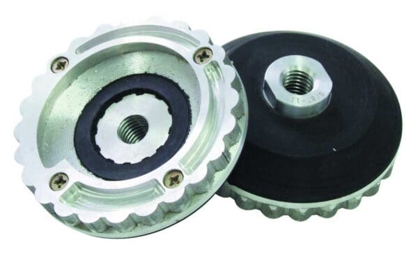Aluminum snail lock back pad for enhanced security and durability in locking mechanisms.