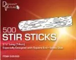 Colorful stir sticks in a decorative box for cocktails and beverages.