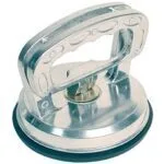 Single suction cup vacuum stone for secure gripping and lifting heavy objects.