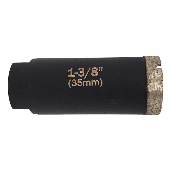 Thin wall diamond core bit designed for drilling granite surfaces efficiently.