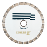 Zenesis III bridge saw blade for precision cutting in stone and masonry applications.